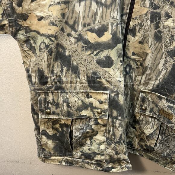 Cabela's Jacket Mens XL Camo Mossy Oak Hooded Vintage Field Coat Zip Whitetail - Picture 7 of 10